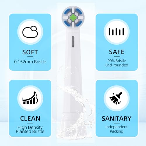 Replacement Brush Heads for Oral-B iO Series, Ultimate Clean - 8 Pack White