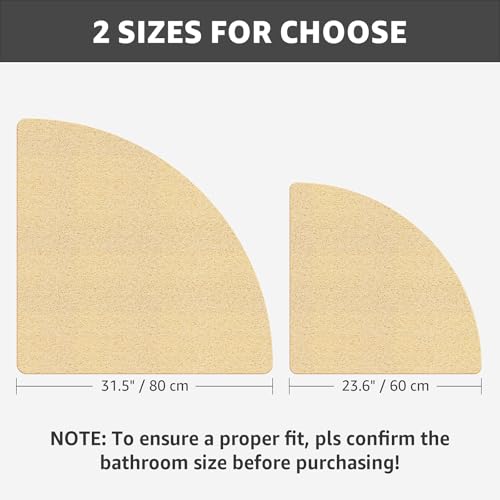 Yolife Triangle Shower Mat 23.6" x 23.6" - Soft Anti-Slip PVC
