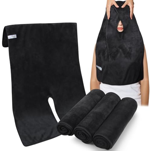 SINLAND Microfiber Esthetician Facial Towel with Breathing Slit, 70x50cm