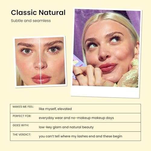 imPRESS Pre-Glued Strip Lash Kit - Classic Natural, 2 Pairs
