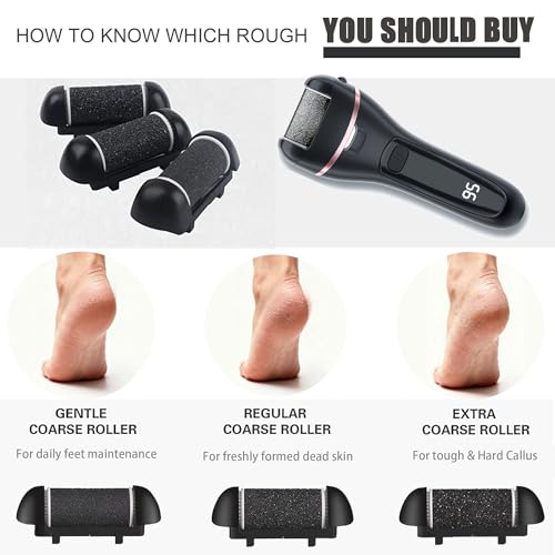 12-Pack Extra Coarse Replacement Rollers for Electric Foot Callus Removers