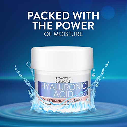 Advanced Clinicals Hyaluronic Acid Gel Face Mask, Hydrating & Anti-Aging