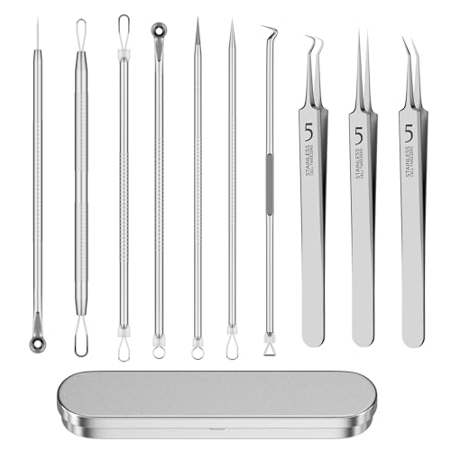 10-Piece Blackhead Remover Tool Kit with Storage Case