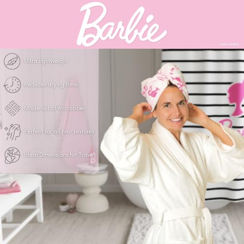 Barbie Microfiber Hair Towel Wraps - 2 Pack, Fast-Drying & Soft