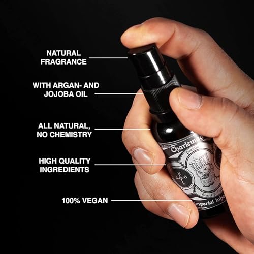 Charlemagne Beard Oil for Men - 30ml Vanilla Tobacco Scent, Vegan Grooming Oil