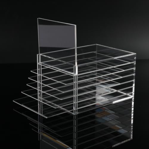 6 Layers Acrylic Nail and Eyelash Storage Organizer Clear Cosmetic Box
