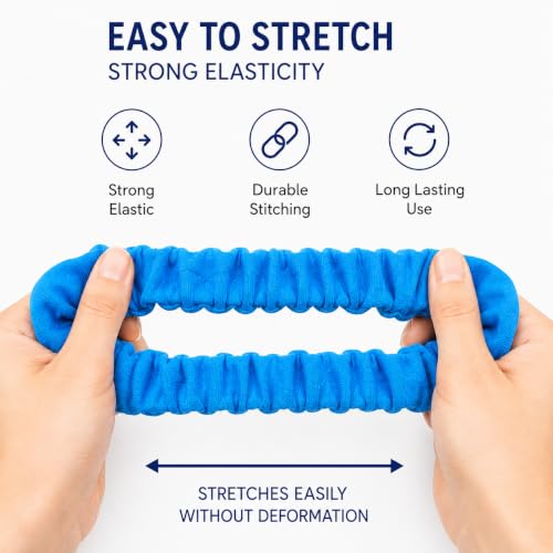 12 Pack Colorful Cotton Hair Scrunchies for Women & Girls