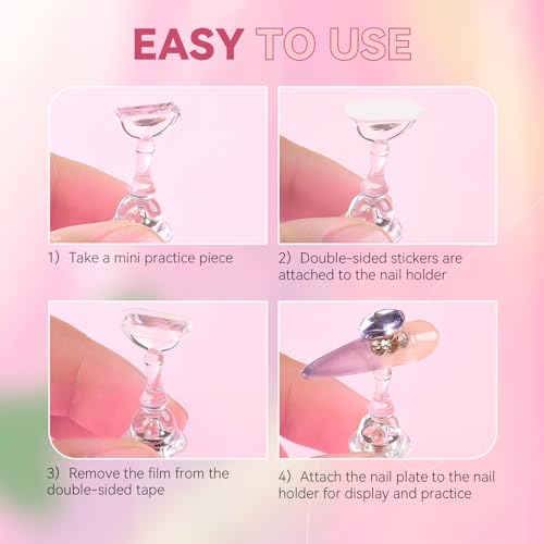 Nail Stand Kit with Strong Magnetic Holder & 200 Adhesive Tabs