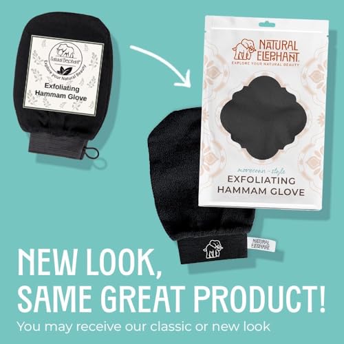 Natural Elephant Exfoliating Hammam Glove - 5 Pack (3 Orange, 2 Teal)