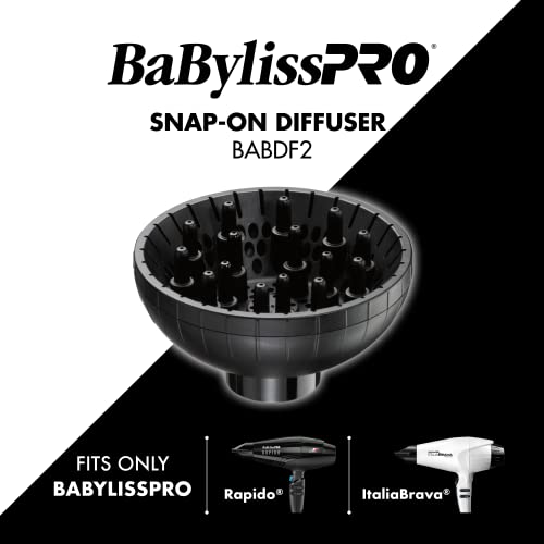 BaBylissPRO Snap-On Diffuser for Rapido & Brava Hair Dryers