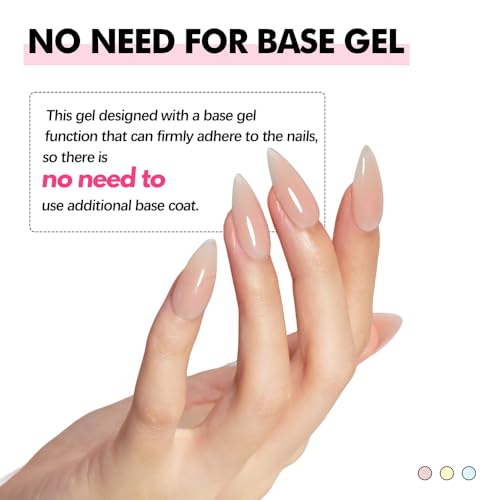 FZANEST Nude Hema-Free Gel Builder Base #17 0.51 fl oz – TPO-free Self-Leveling Soak-Off