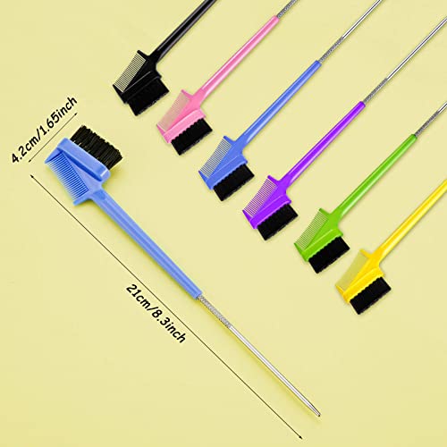 6-Piece Hair Styling Set with Edge Brush and Rat Tail Comb
