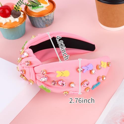 Jaciya Easter Pink Knotted Bunny Headband - Festive Spring Hair Accessory