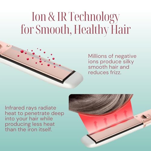 Asani 2-in-1 Hair Straightener and Curler with Negative Ions - Fast Heat-up & Adjustable Temp
