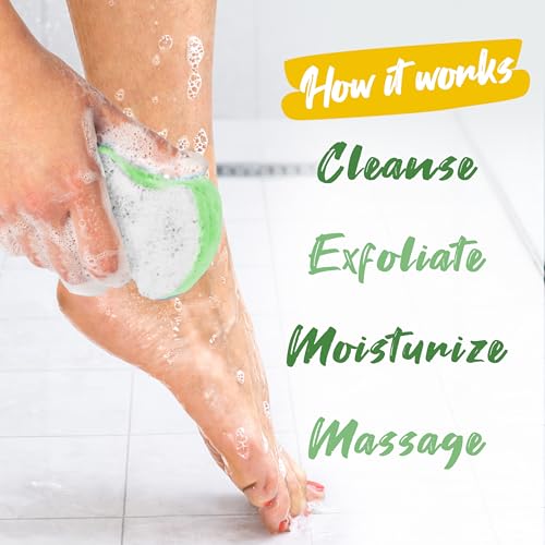 Spongeables Pedi Scrub Foot Exfoliator, Citron Eucalyptus, 3-Pack