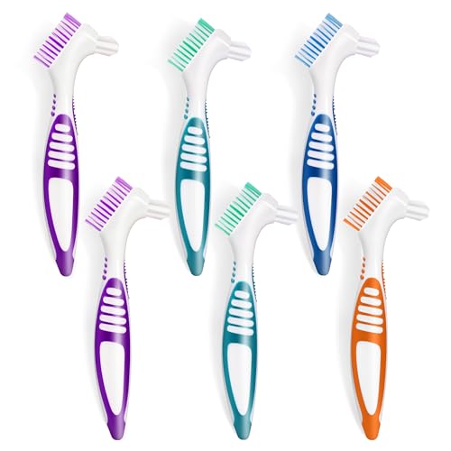TaShow 6 Pcs Denture Brush Set with Double-Sided Design & Soft Bristles