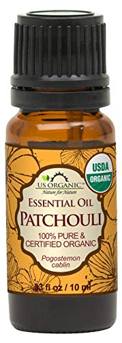 US Organic Patchouli Essential Oil 0.33 Fl Oz - USDA Organic, Steam Distilled, Aromatherapy & DIY Use