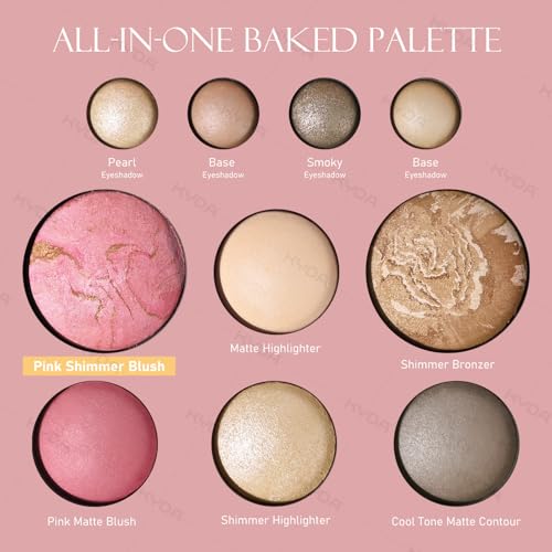 KYDA Best of the Baked Makeup Palette for Mature Skin - 10 Colors