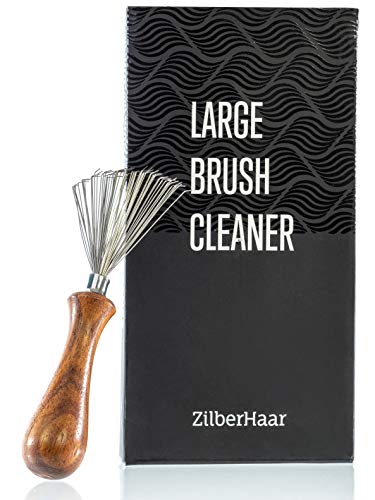 Handmade Beard & Hair Brush Cleaner with Rosewood & Stainless Steel - Long Rake