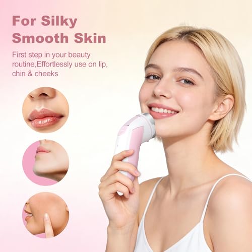 Electric Razors for Women, Rechargeable Painless Shaver for Women,LED Display Wet & Dry Waterproof Electric Razors for Body Face Legs Underarms and Bikini Area,Pop-Up Trimmer Light Pink