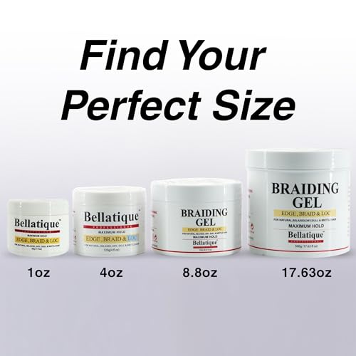 BELLATIQUE Braiding Gel & Edge Control - Maximum Hold, 1 Oz