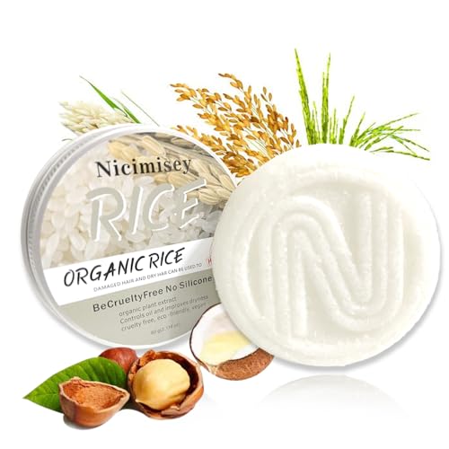 Rice Water 2-in-1 Shampoo Bar for Hair Growth - Natural, Sulfate-Free, All Hair Types