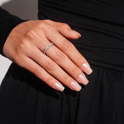 DANNI & TONI Semi-Cured Gel Nail Strips - Pearl Nude Mirror Gel Wraps