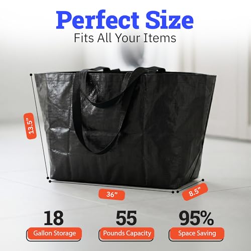 DURASACK Extra-Large Reusable Shopping Bag - Heavy Duty Tote, Pack of 2