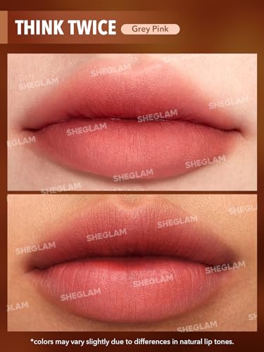 SHEGLAM Think Twice Soft Haze Lip Blur Waterproof Matte Lipstick - Long Lasting Lip Tint