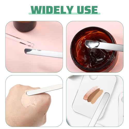 3-Piece Stainless Steel Makeup Spatula Applicator Set