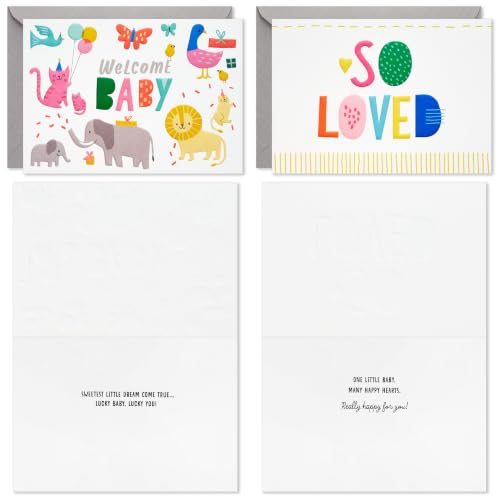 Hallmark Baby Shower Cards Assorted 16-Pack with Envelopes