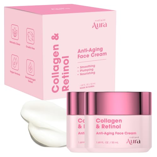 Collagen & Retinol Face Cream (2 Pack) – Hydrating Anti-Aging Moisturizer