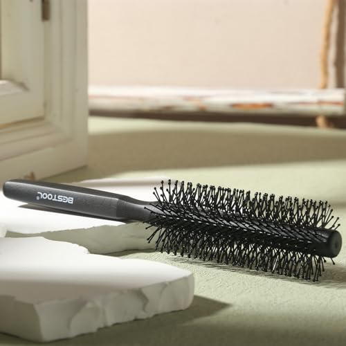 BESTOOL Small Round Hair Brush for Short Hair & Beard Styling, Blow Dry & Smoothing