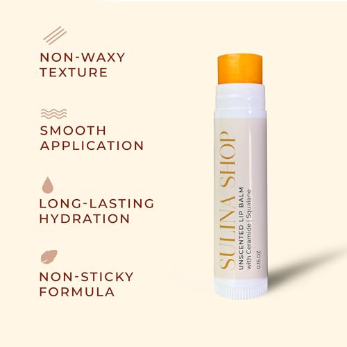 Sulina Shop Natural Lip Balm for Sensitive Lips, Deep Hydrating & Vegan