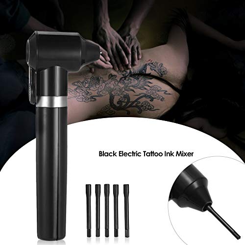 Yuelong Tattoo Ink Mixer Machine Kit - 100 Disposable Sticks, Portable & Durable