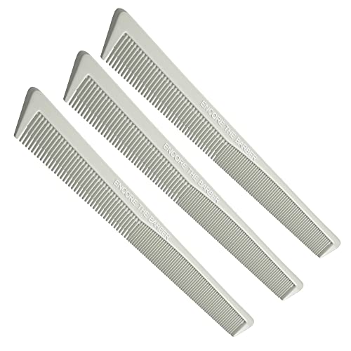 ENCORE THE BARBER Tapered Fading Combs - Heat & Chemical Resistant (3-Pack)