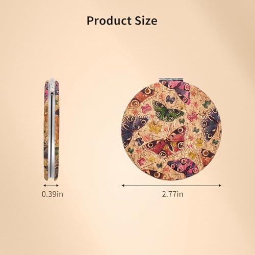 Inkiscript Eco-Friendly 2.76" Double-Sided Pocket Mirror, 1X/10X Magnified