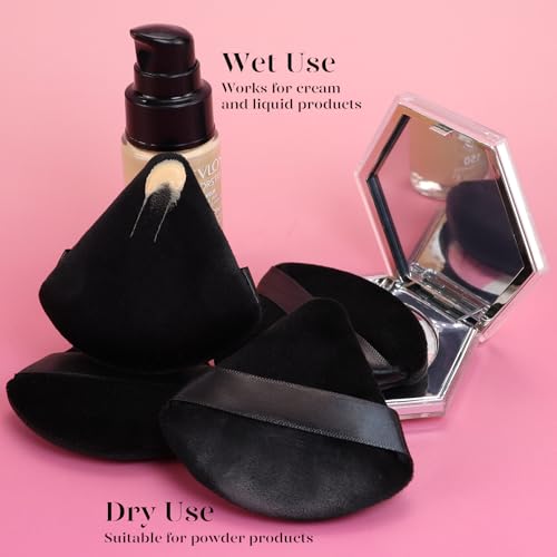 BEAKEY Triangle Powder Puff Set - 12 Ultra-Soft Makeup Sponges