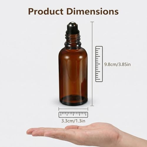 3-Pack 30ml Glass Roll-On Bottles for Essential Oils & Perfumes