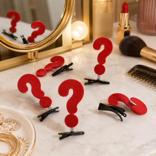 20pcs Question Mark Hair Clips - Cute Novelty Barrettes for All Ages