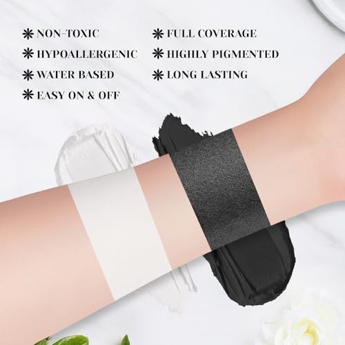 YBUETE Professional Face and Body Paint Stick Set for Halloween Cosplay