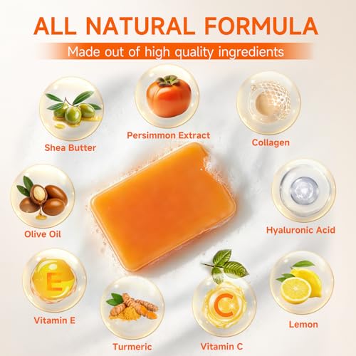 VISRIE Persimmon Anti-Odor Soap Bar - 6 Pack for All Skin Types