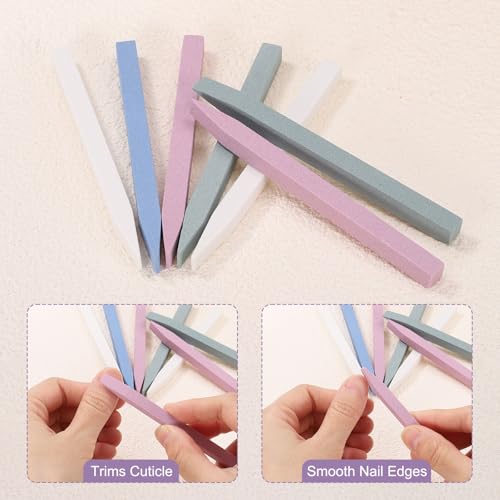 HARFINGTON Pumice Stone Nail File - 2pcs Professional Buffer & Cuticle Remover