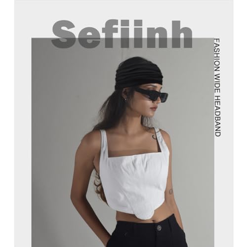 Sefiinh 6 Pack Wide Headbands for Women - Soft & Non-Slip Hair Bands