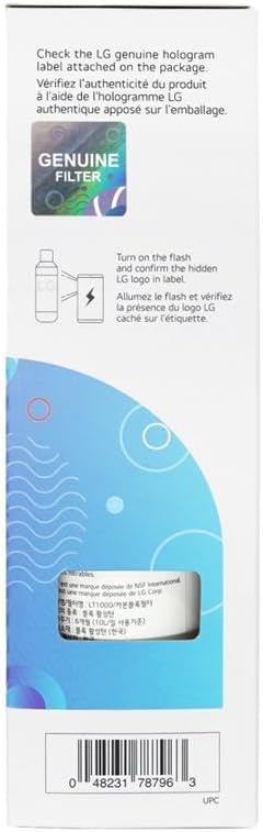 LG LT1000P Refrigerator Water Filter - 6-Month, 200 Gallon Capacity | NSF42, NSF53, NSF401 Certified