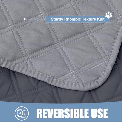 Smiry Waterproof Reversible Pet Couch Cover for Dogs & Cats - 30"x53" Grey/Dark Grey