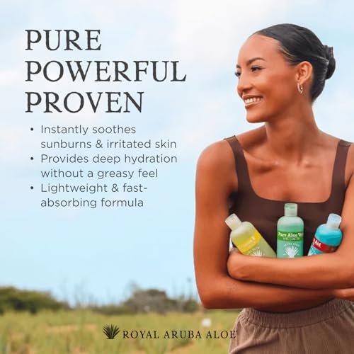 Aruba Aloe Pure Aloe Vera Gel – Soothing Hydrating Skin Care, 2.2 oz Tube