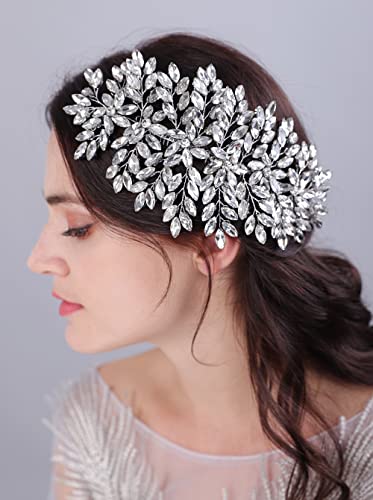 JWICOS AB Crystal Wedding Hair Comb for Women & Girls - Bridal Hair Accessory