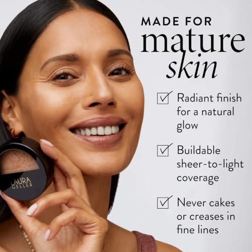 LAURA GELLER NEW YORK Baked Balance-N-Glow Illuminating Foundation - Medium - Buildable Sheer to Light Coverage - Satin Finish