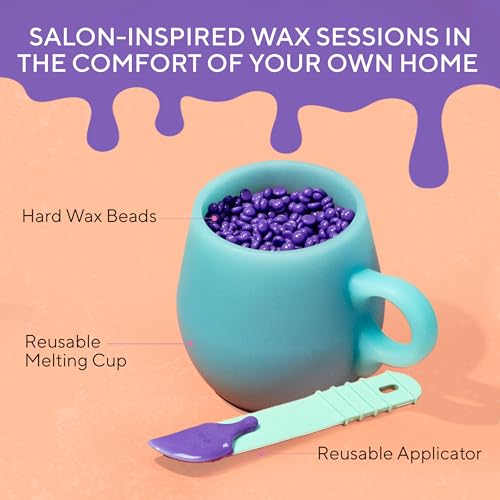Sliick At-Home Waxing Kit with Acai Berry Hard Wax Beads and Applicator